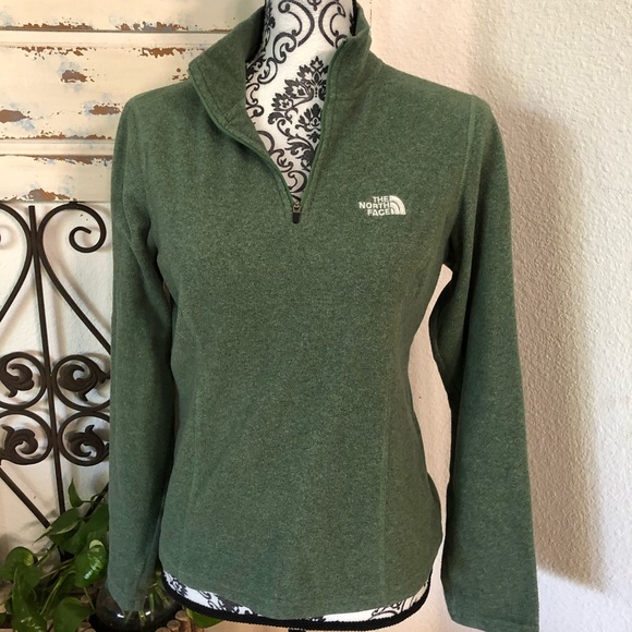 The North Face Jackets & Blazers - The north face green 1/4 zip popover